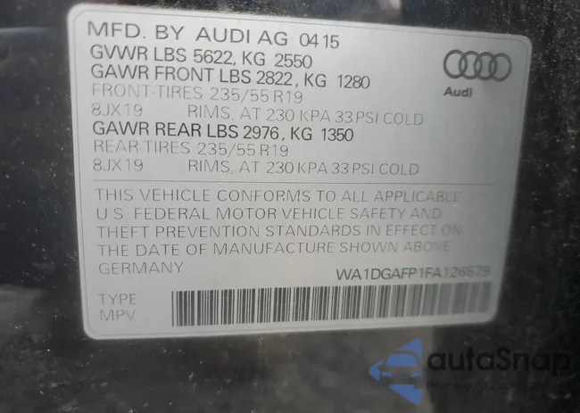 WA1DGAFP1FA126579: 90634495