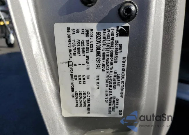 5GZDV03L05D281840: 90831575