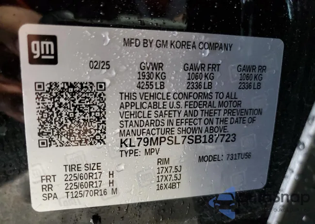 KL79MPSL7SB187723: 90218875