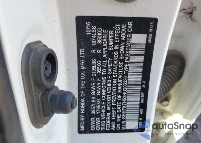 SHHFK7H53HU206339: 82615685