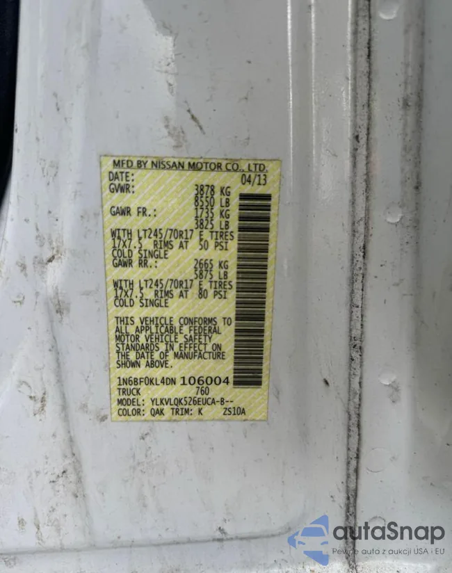 1N6BF0KL4DN10600: 90127185