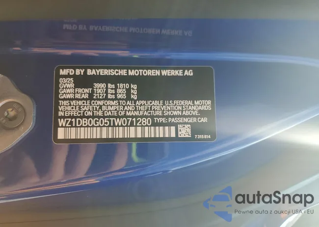 WZ1DB0G05TW071280: 85848485