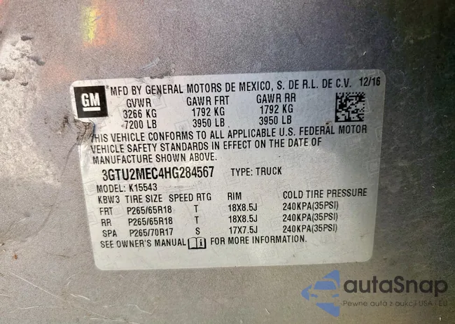 3GTU2MEC4HG284567: 82427965