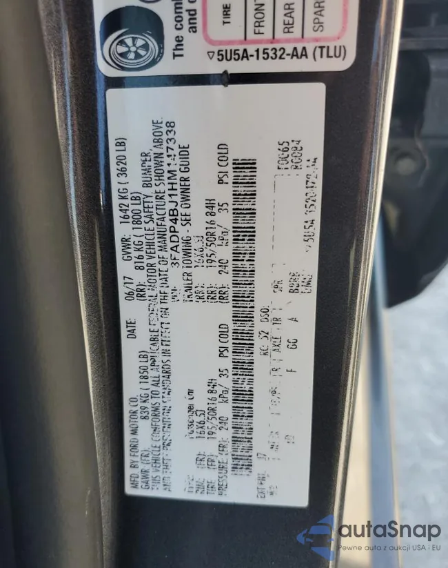 3FADP4BJ1HM147338: 85085715