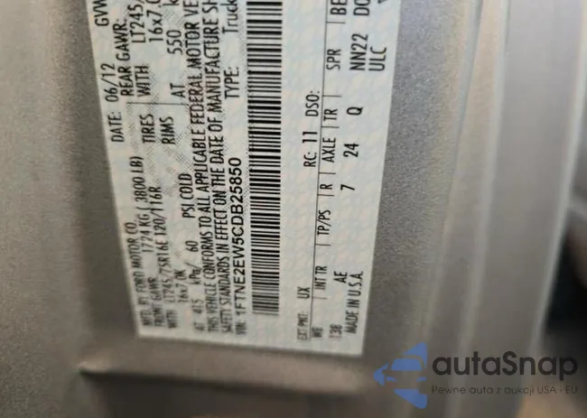 1FTNE2EW5CDB25850: 90483545