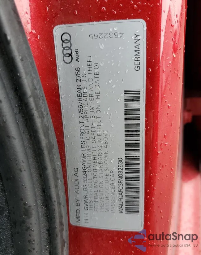 WAUFGAFC3FN032530: 89452775