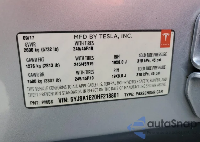 5YJSA1E20HF218801: 90690205