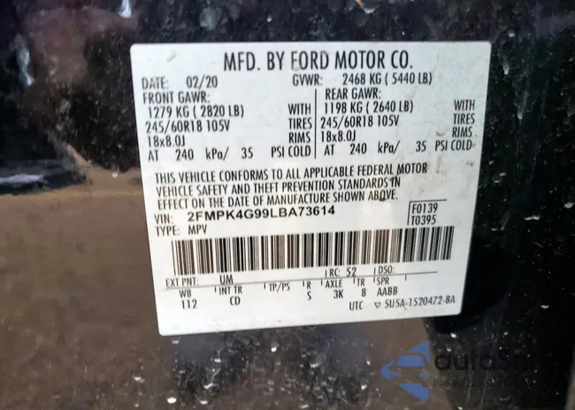 2FMPK4G99LBA73614: 90294975