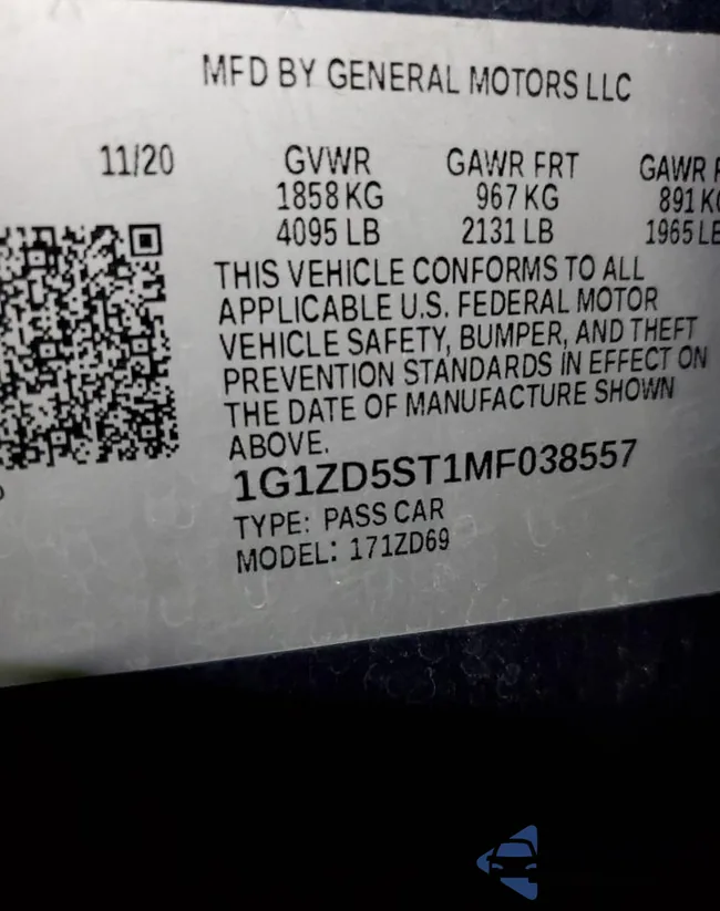 1G1ZD5ST1MF038557: 87309355