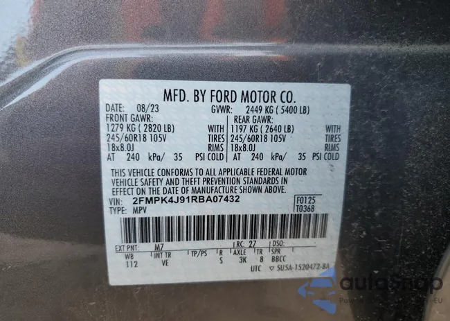 2FMPK4J91RBA07432: 84753105