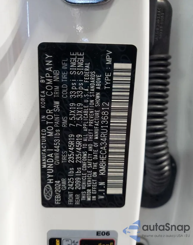 KM8HECA34RU136812: 86061725