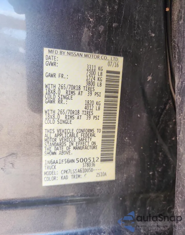 1N6AA1E56HN500512: 81644115