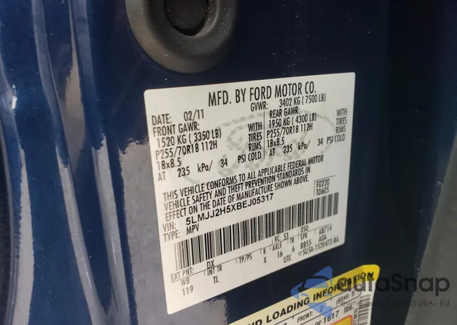 5LMJJ2H5XBEJ05317: 89465905