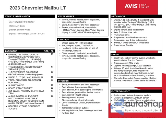 1G1ZD5ST1PF236107: 90117745