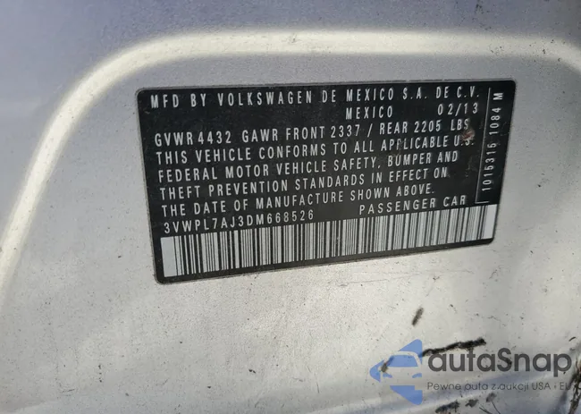 3VWPL7AJ3DM668526: 89890185