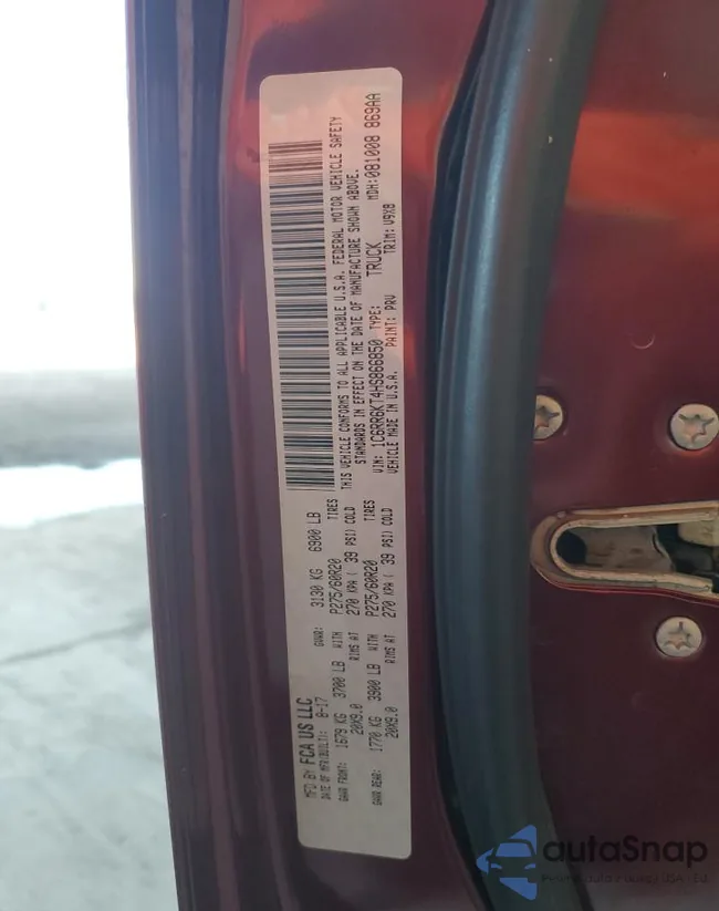 1C6RR6KT4HS866850: 86163265