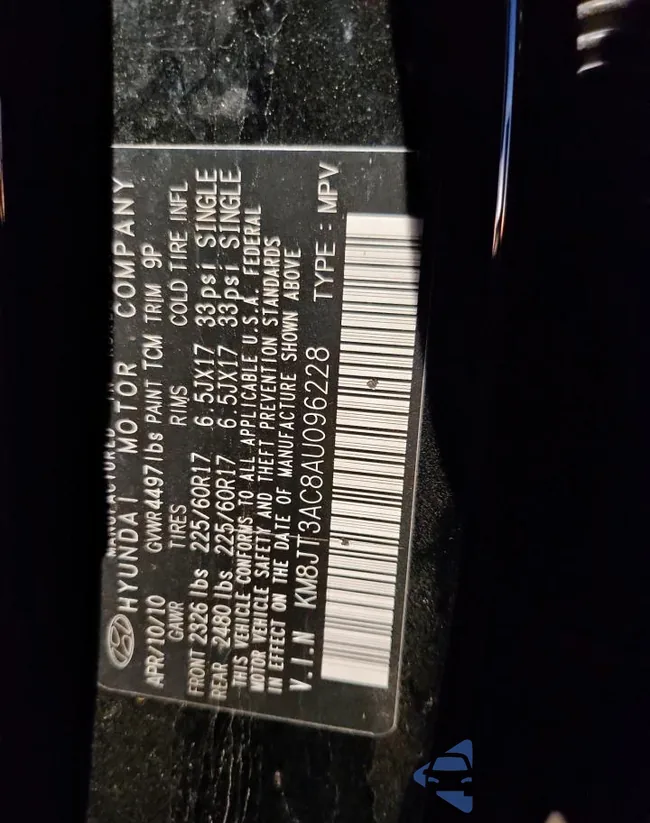 KM8JT3AC8AU096228: 90782645