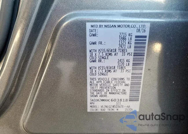 5N1DR2MMXHC603818: 91181525