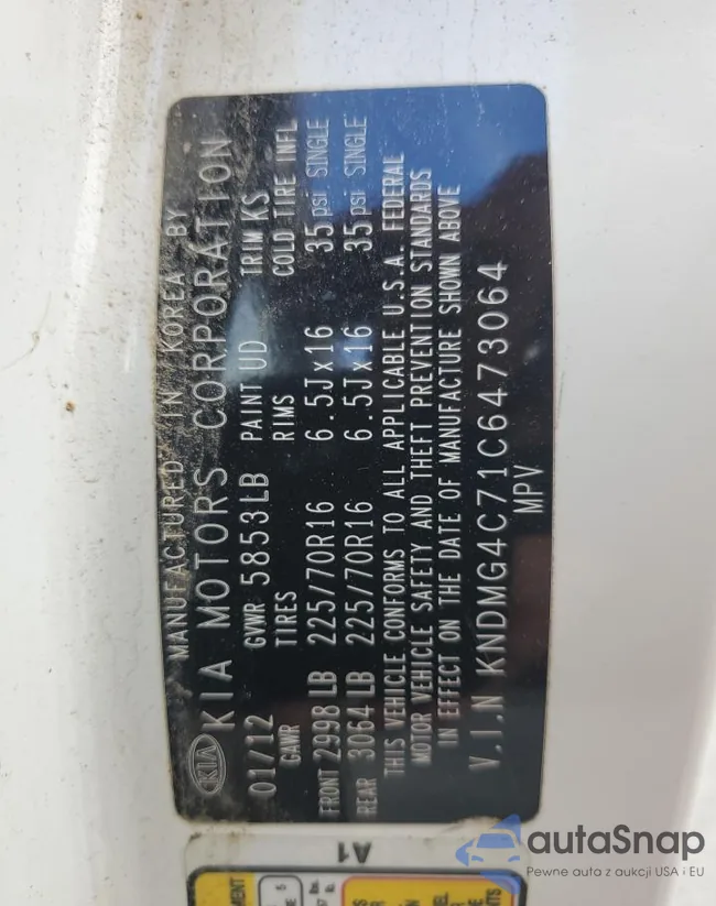 KNDMG4C71C6473064: 86516985