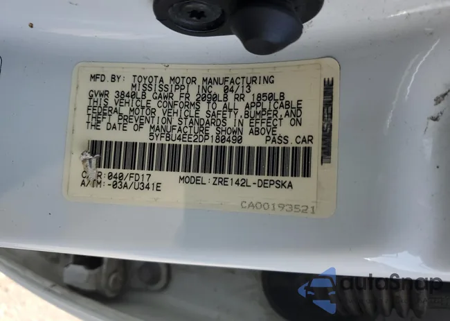 5YFBU4EE2DP180490: 85538095