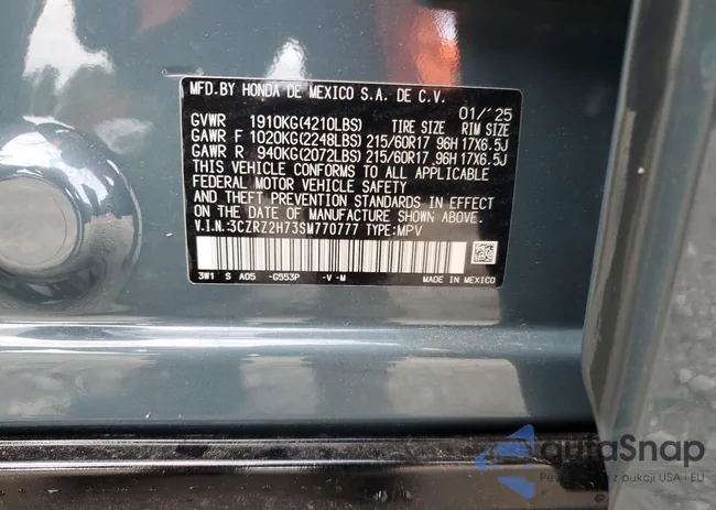 3CZRZ2H73SM770777: 85889605