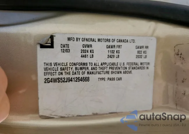 2G4WS52J941264668: 89913875