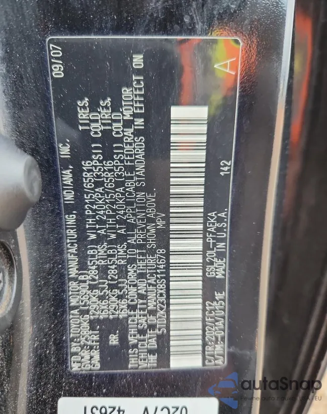 5TDZK23CX8S114678: 90592235