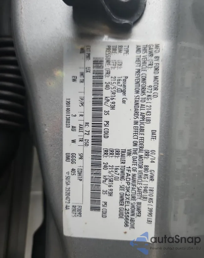 1FADP3K2XEL255666: 90592115