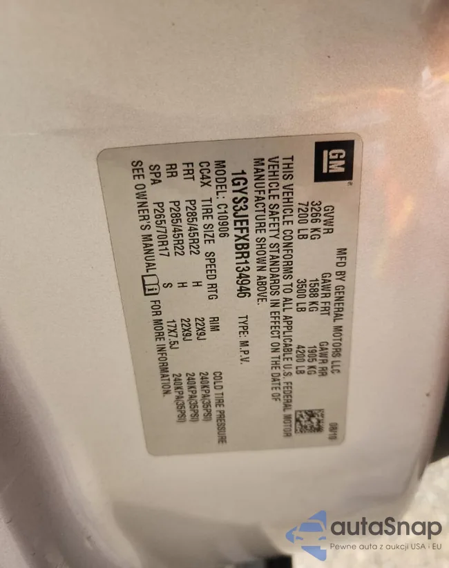 1GYS3JEFXBR134946: 90051025