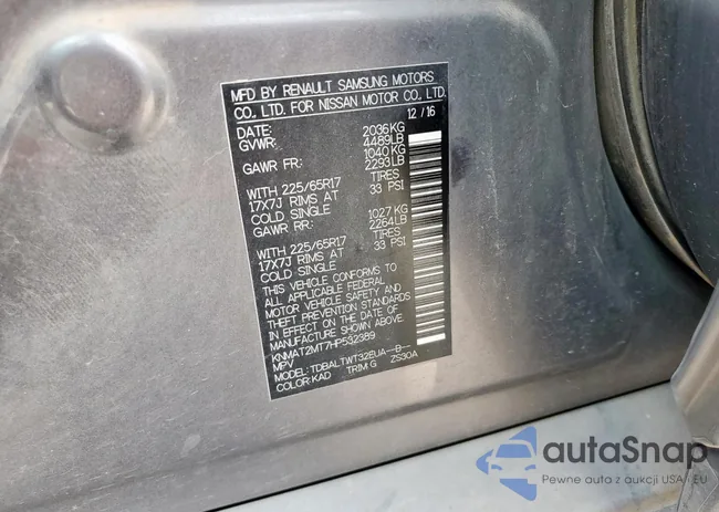 KNMAT2MT7HP532389: 85200855