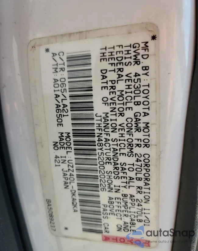 JTHFN48Y520020226: 89439475