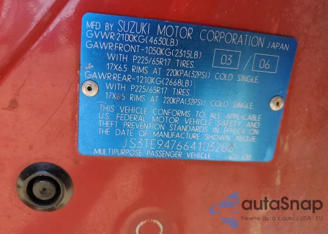 JS3TE947664103288: 82455805