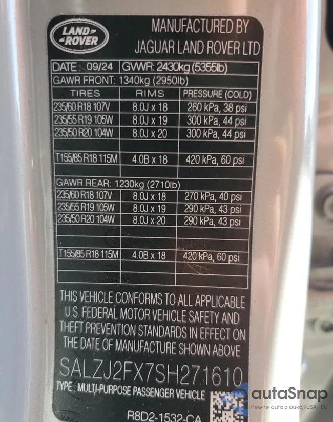 SALZJ2FX7SH271610: 82392405