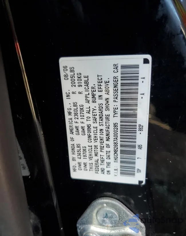 1HGCM82687A000285: 82357355