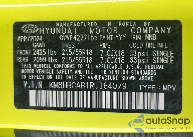 KM8HBCAB1RU164079: 87411505