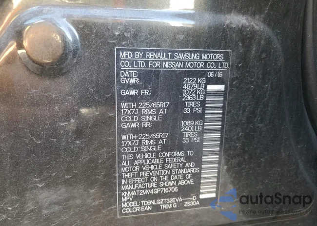 KNMAT2MV4GP716706: 82297525