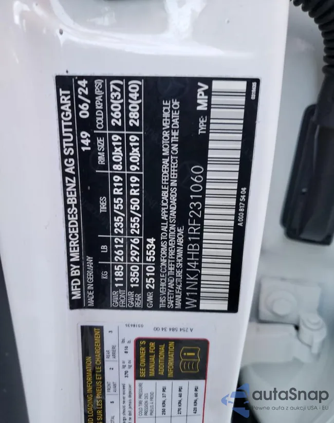 W1NKJ4HB1RF231060: 85204745