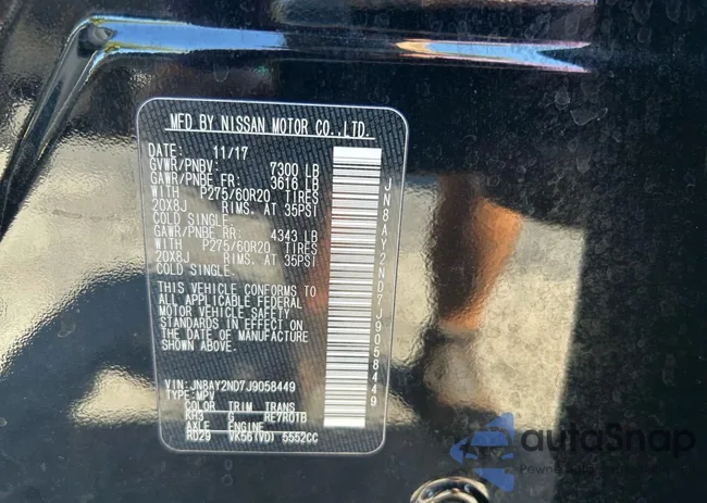 JN8AY2ND7J9058449: 90129995