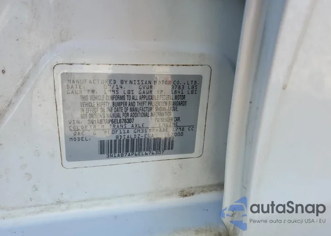 3N1AB7AP6EL676307: 89461085