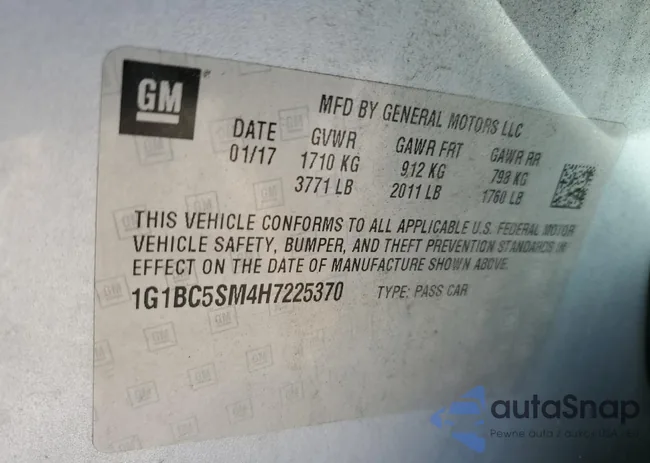 1G1BC5SM4H7225370: 90618445