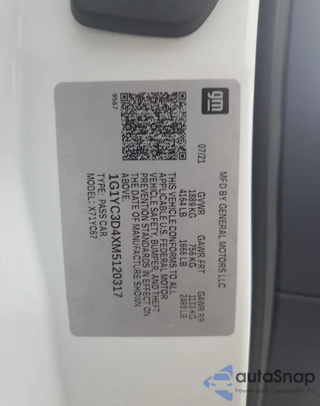 1G1YC3D4XM5120317: 90125655