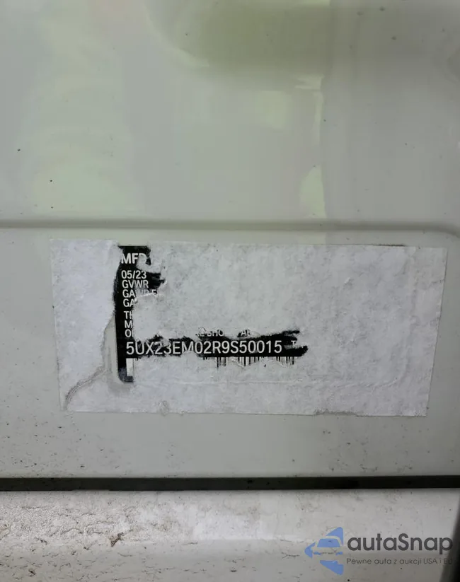 5UX23EM02R9S50015: 42107785