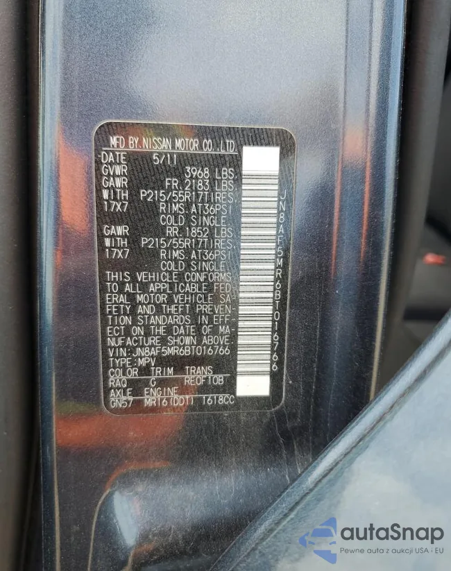 JN8AF5MR6BT016766: 82189995