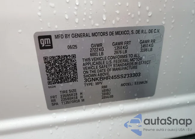 3GNKBHR45SS233303: 86464735