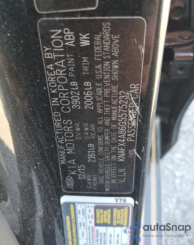 KNAFX4A86G5575232: 87074985