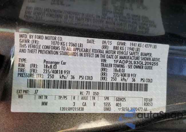 1FADP3L93GL209255: 82595015