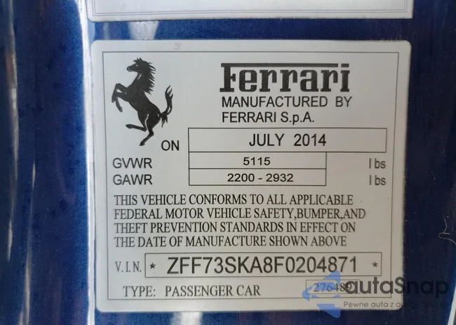 ZFF73SKA8F0204871: 73833395