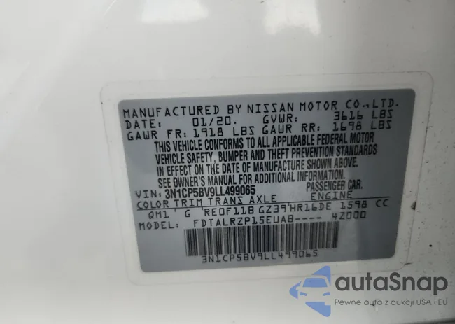 3N1CP5BV9LL499065: 89550975