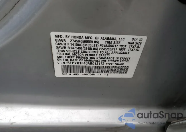 5FPYK1F40AB012172: 86826265