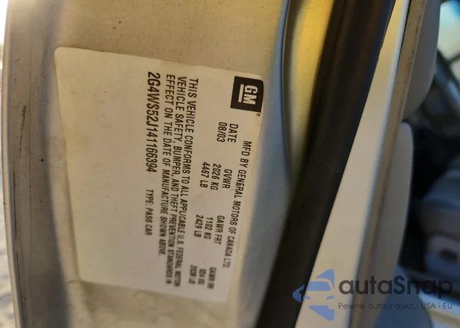 2G4WS52J141166394: 89805105